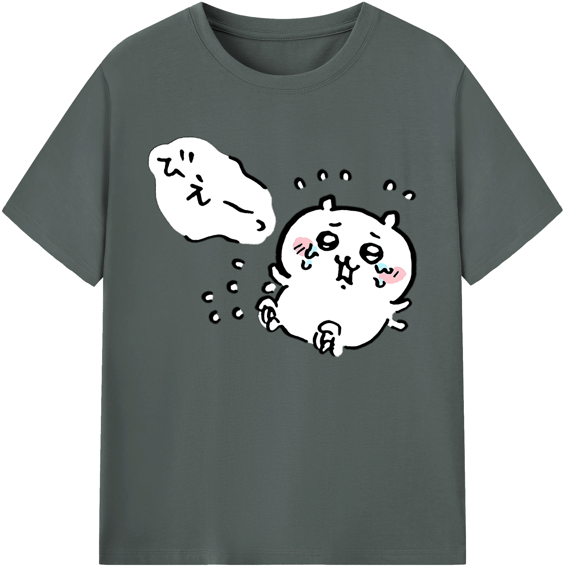 （画像用） ちいかわ ちいかわ Chii-kawa chiikawa 綿100％ メンズ半袖Tシャツ｜肌触りやわらか＆通気性